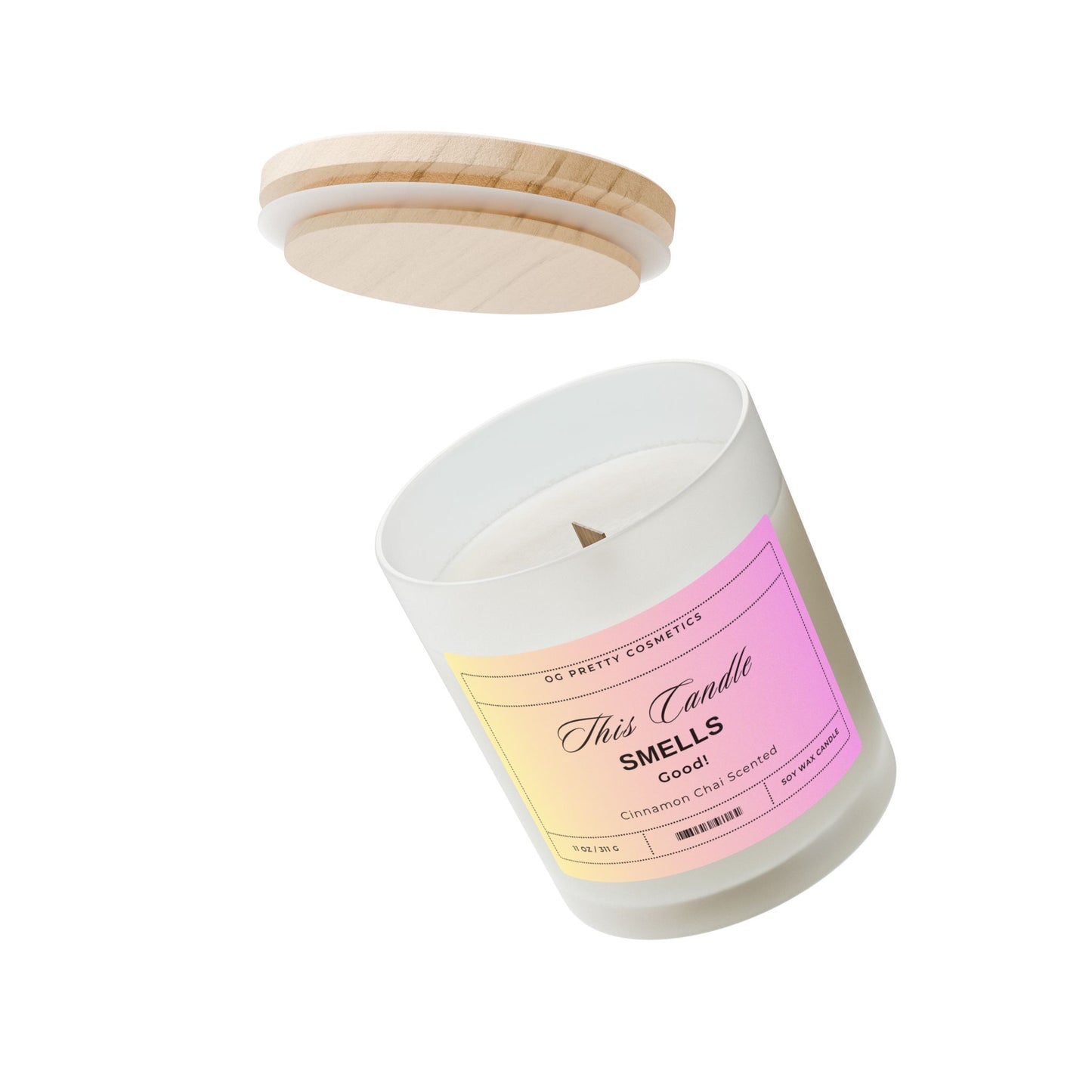 THIS CANDLE SMELLS GOOD! (Sunset) -Frosted Glass Candle, 11oz